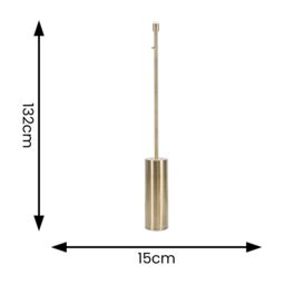 ValueLights Lexy Single Stem Dimmable Freestanding Floor Lamp Base in Gold - thumbnail 5
