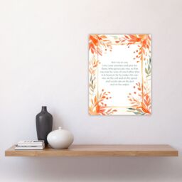 "Artery8 Wall Art Print Love Your Enemies Orange Sermon on the Mount Jesus Bible Poster - Size: W24"" x H32""" - thumbnail 4