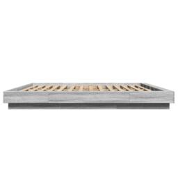 Berkfield Home Bed Frame with LED Lights without Mattress Grey Sonoma 200x200cm - Size: 200x200 cm - thumbnail 6