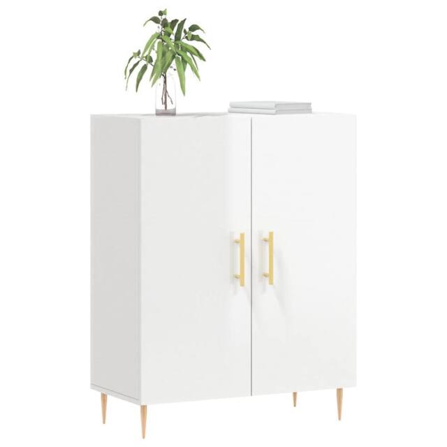 Berkfield Home Sideboard High Gloss White 69.5x34x90 cm Engineered Wood - image 1