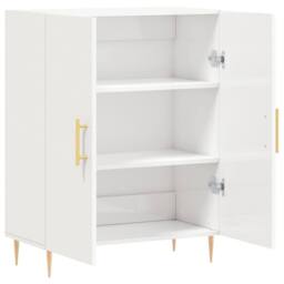 Berkfield Home Sideboard High Gloss White 69.5x34x90 cm Engineered Wood - thumbnail 6