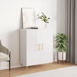 Berkfield Home Sideboard High Gloss White 69.5x34x90 cm Engineered Wood - thumbnail 2