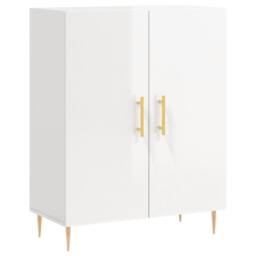 Berkfield Home Sideboard High Gloss White 69.5x34x90 cm Engineered Wood - thumbnail 3