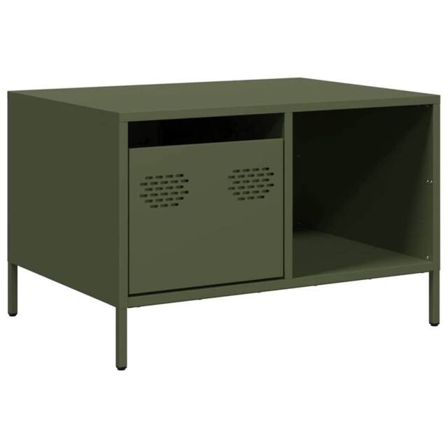 Berkfield Home Coffee Table Olive Green 68.5x50x43.5 cm Cold-rolled Steel - image 1