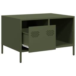 Berkfield Home Coffee Table Olive Green 68.5x50x43.5 cm Cold-rolled Steel - thumbnail 5