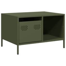Berkfield Home Coffee Table Olive Green 68.5x50x43.5 cm Cold-rolled Steel