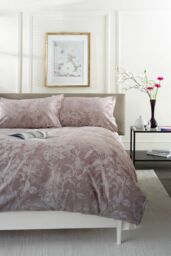 The Lyndon Company Crushed Velvet Chatsworth Printed Duvet Cover Set - Deyongs 1846 in Pink - Size: King - thumbnail 3