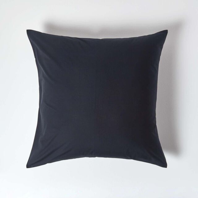 Homescapes Continental Egyptian Cotton Pillowcase 200 TC, 80 x 80 cm in Black - image 1