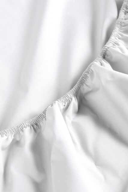 CHRISTY Pure Cotton Percale Fitted Sheets in White - Size: Super King Fitted - image 1