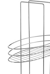 Orsina 3 Tier Bathroom Organiser, Bathroom Cupboard Organiser, Vertical Bathroom Caddy With Grille Base Shelves in Silver - thumbnail 3