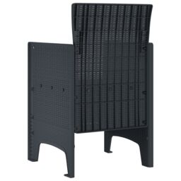 Berkfield Home Garden Chair Set of 4 Anthracite, Taupe Polypropylene Resin - thumbnail 5