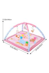 Living and Home Baby Activity Play Mat with Hanging Toys in Pink - thumbnail 2