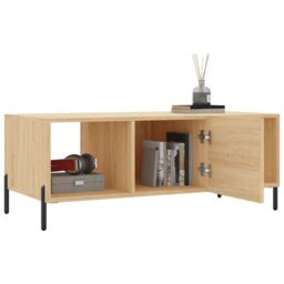 Berkfield Home Coffee Table Sonoma Oak 102x50x40 cm Engineered Wood in Brown - Size: 102 x 50 x 40 cm - thumbnail 4