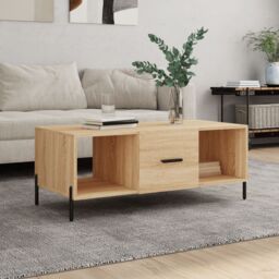 Berkfield Home Coffee Table Sonoma Oak 102x50x40 cm Engineered Wood in Brown - Size: 102 x 50 x 40 cm