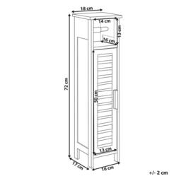 Wyld and Coco Toilet Paper Cabinet White Bamboo W18 x D17 x H72cm - thumbnail 3