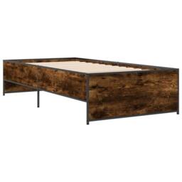 Berkfield Home Durable Bed Frame without Mattress Smoked Oak 75x190 cm Small Single in Brown - thumbnail 6