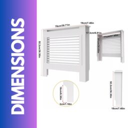 Rafaelo Mobilia Modern Radiator Cover With Shelf Hallway Furniture in White - thumbnail 6