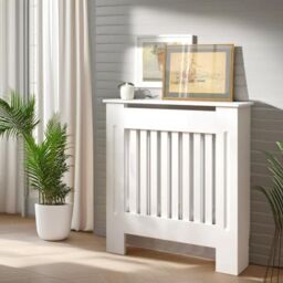 Rafaelo Mobilia Modern Radiator Cover With Shelf Hallway Furniture in White - thumbnail 1