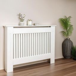 Rafaelo Mobilia Modern Radiator Cover With Shelf Hallway Furniture in White - thumbnail 4
