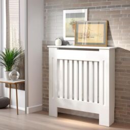 Rafaelo Mobilia Modern Radiator Cover With Shelf Hallway Furniture in White - thumbnail 3