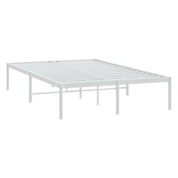 Berkfield Home Metal Bed Frame White 120x190 cm Small Double - thumbnail 4