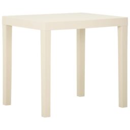 Berkfield Home Garden Table White 79x65x72 cm Plastic - Size: 79 x 65 x 72 cm