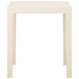 Berkfield Home Garden Table White 79x65x72 cm Plastic - Size: 79 x 65 x 72 cm - thumbnail 2