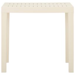 Berkfield Home Garden Table White 79x65x72 cm Plastic - Size: 79 x 65 x 72 cm - thumbnail 3