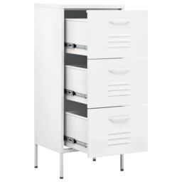 Berkfield Home Storage Cabinet White 42.5x35x101.5 cm Steel - thumbnail 6