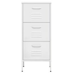 Berkfield Home Storage Cabinet White 42.5x35x101.5 cm Steel - thumbnail 3