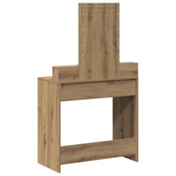 Berkfield Home Dressing Table with LED Lights Artisan Oak 79x41x140 cm in Brown - Size: 79 x 41 x 140 cm - thumbnail 7