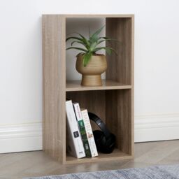 Home Garden Direct Jane - 2x1 Bookcase - Cube storage boxes (Oak) in Light Oak - Size: 1 Pack - thumbnail 3