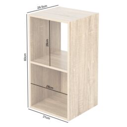 Home Garden Direct Jane - 2x1 Bookcase - Cube storage boxes (Oak) in Light Oak - Size: 1 Pack - thumbnail 5