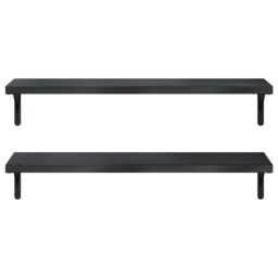 Berkfield Home Wall Shelves 2 pcs 100x30 cm Black Stainless Steel - thumbnail 5
