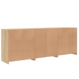 Berkfield Home Sideboard with LED Lights Sonoma Oak 181.5x37x67 cm in Light Tan - thumbnail 8