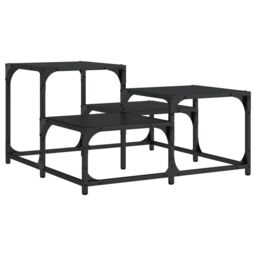 Berkfield Home Coffee Table Black 68x68x40 cm Engineered Wood - Size: 68 x 68 x 40 cm - thumbnail 6