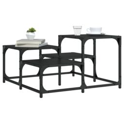 Berkfield Home Coffee Table Black 68x68x40 cm Engineered Wood - Size: 68 x 68 x 40 cm - thumbnail 1