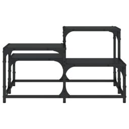 Berkfield Home Coffee Table Black 68x68x40 cm Engineered Wood - Size: 68 x 68 x 40 cm - thumbnail 5