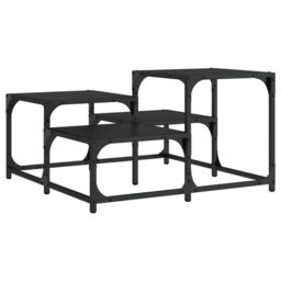 Berkfield Home Coffee Table Black 68x68x40 cm Engineered Wood - Size: 68 x 68 x 40 cm - thumbnail 2