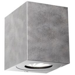 Nordlux Modern Outdoor Wall Light Silver Galvanized steel Intergrated LED Coastal/Marine Safe - Mains Powered, IP44 - thumbnail 1