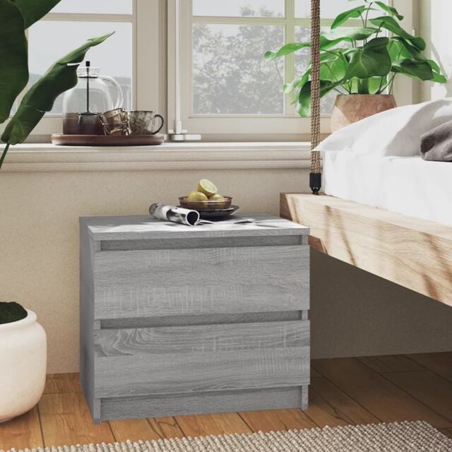 Berkfield Home Bed Cabinet Grey Sonoma 50x39x43.5 cm Engineered Wood - image 1