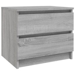 Berkfield Home Bed Cabinet Grey Sonoma 50x39x43.5 cm Engineered Wood - thumbnail 2