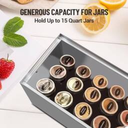 VOGREX Stainless Steel Canning Pot with 2 Canning Racks Drain Valve in Silver - Size: Large - thumbnail 5
