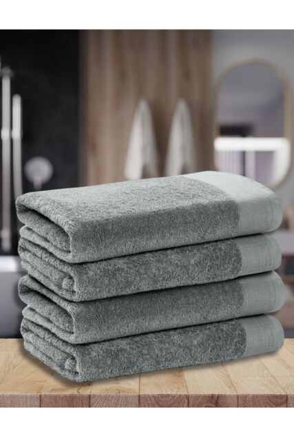 Ezysleep Luxe Collection 4 Piece Egyptian Bathsheet Set in Silver - Size: Bath Sheet - image 1