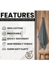 Ezysleep Luxe Collection 4 Piece Egyptian Bathsheet Set in Silver - Size: Bath Sheet - thumbnail 2