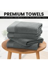 Ezysleep Luxe Collection 4 Piece Egyptian Bathsheet Set in Silver - Size: Bath Sheet - thumbnail 7