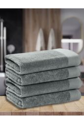 Ezysleep Luxe Collection 4 Piece Egyptian Bathsheet Set in Silver - Size: Bath Sheet - thumbnail 1