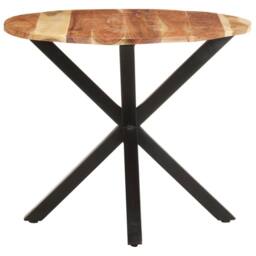 Berkfield Home Side Table 68x68x56 cm Solid Acacia Wood in Brown - Size: 68 x 68 x 56 cm - thumbnail 2