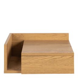 Furniture To Go Ashlan Square Bedside Table with 1 Drawers in Oak in Light Oak - thumbnail 3