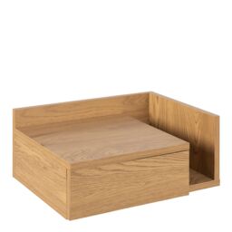 Furniture To Go Ashlan Square Bedside Table with 1 Drawers in Oak in Light Oak - thumbnail 5